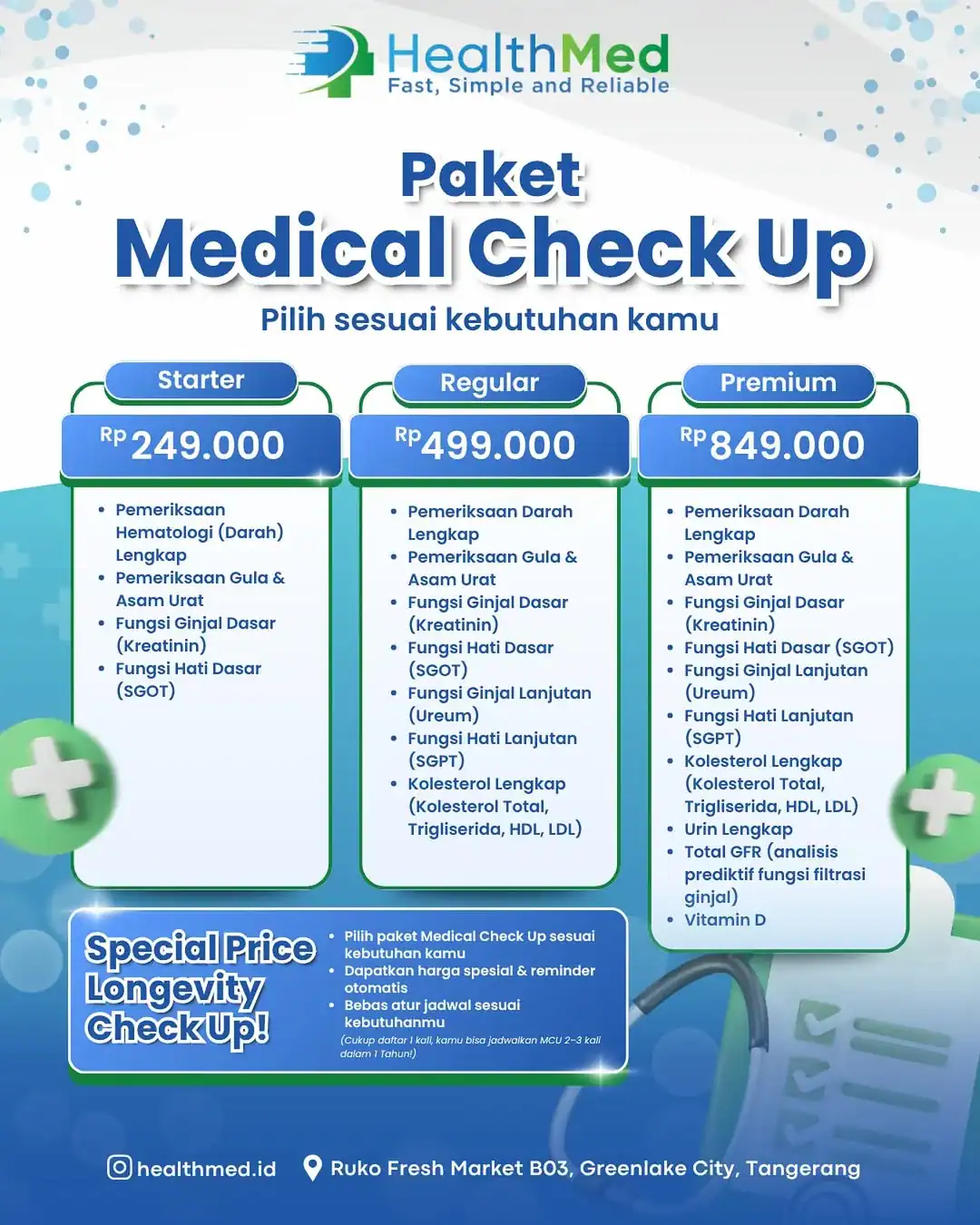 Promo November 2025 Klinik HealthMed - Paket MCU