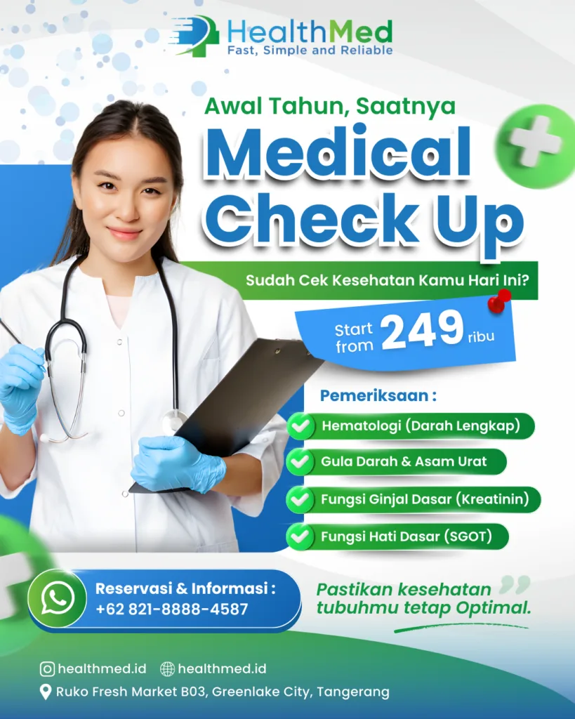 Promo Paket MCU 250rb di Laboratorium HealthMed Tangerang