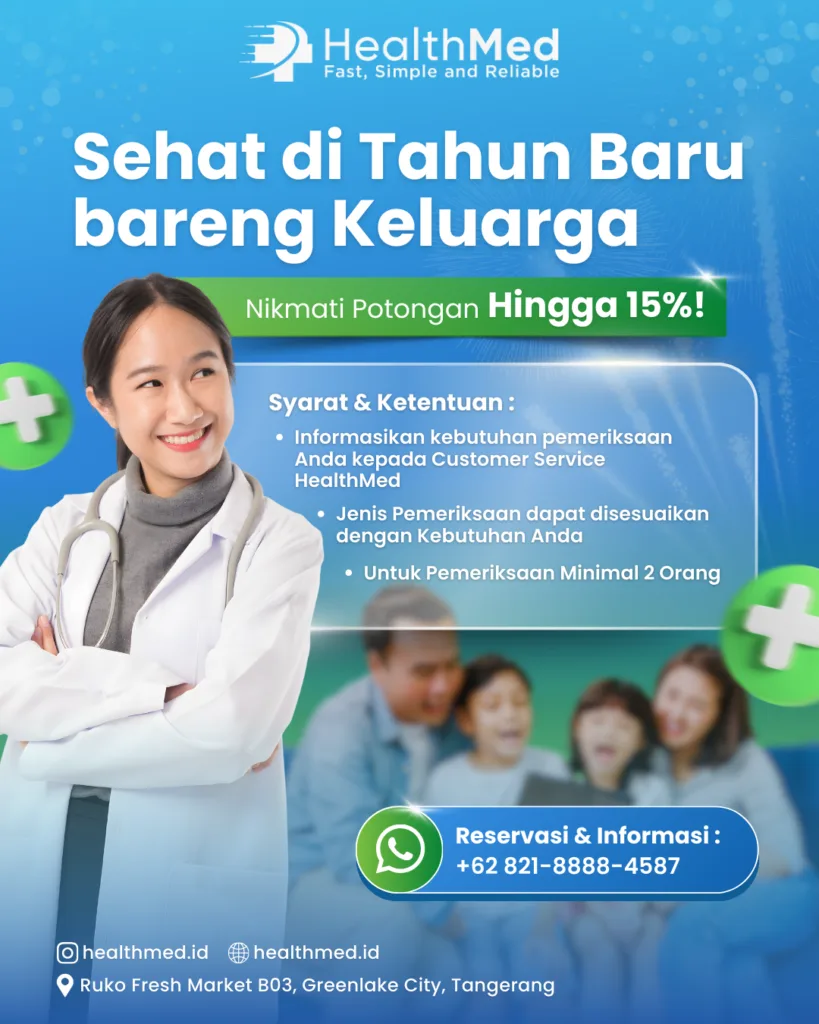Promo Program MCU 15% di Klinik HealthMed Tangerang , minimal 2 orang