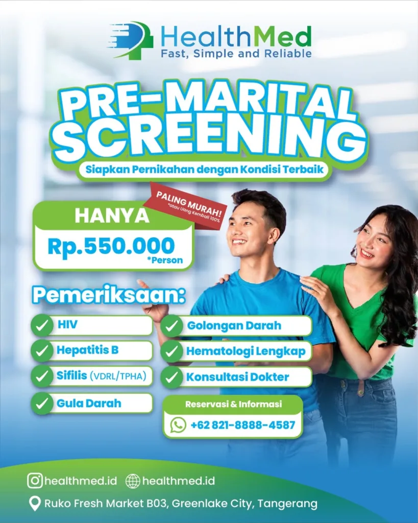 Promo MCU Pra Nikah Klinik HealthMed Tangerang - Juni 2026