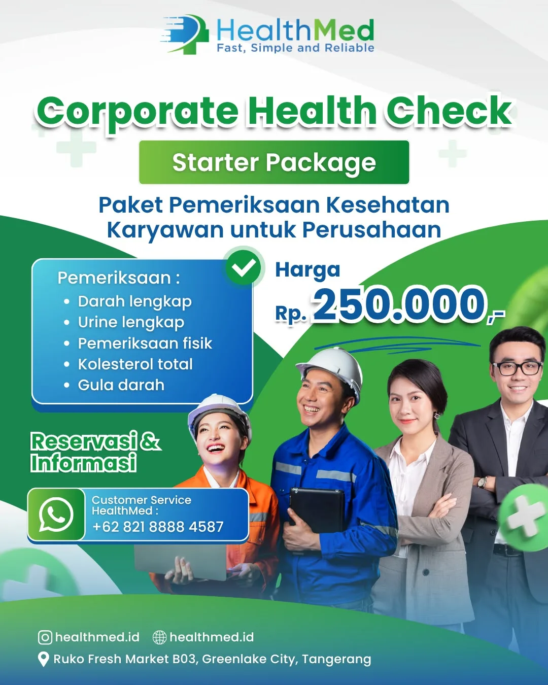 Promo MCU Perusahaan - Corporate Health Check - Starter Package Rp 250 ribu