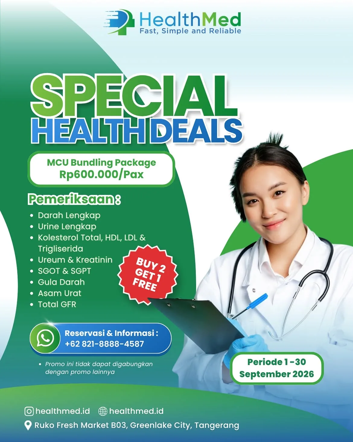 Bundling Package Check Up Darah dan Urine Mulai dari Rp 600rb