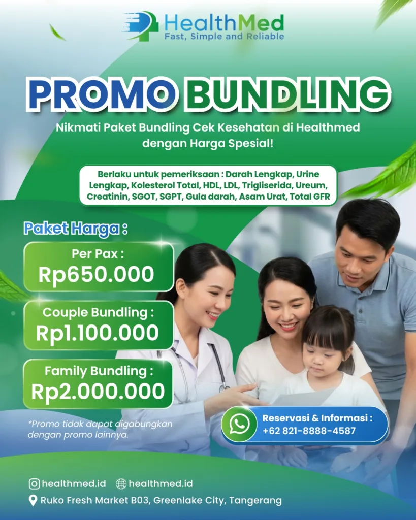 Promo Bundling Personal, Couple, Family - Cek Darah Lengkap dan Kolesterol - Promo Cek Lab Tangerang Oktober 2026